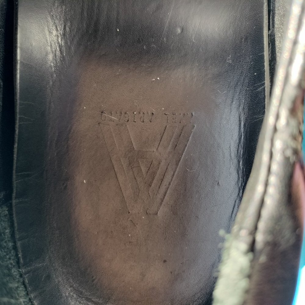 Axel Arigato Black Python Embossed Leather Clean … - image 5